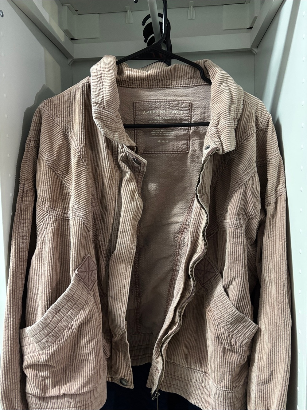American Eagle Outfitters Corduroy Jacket in Taupe